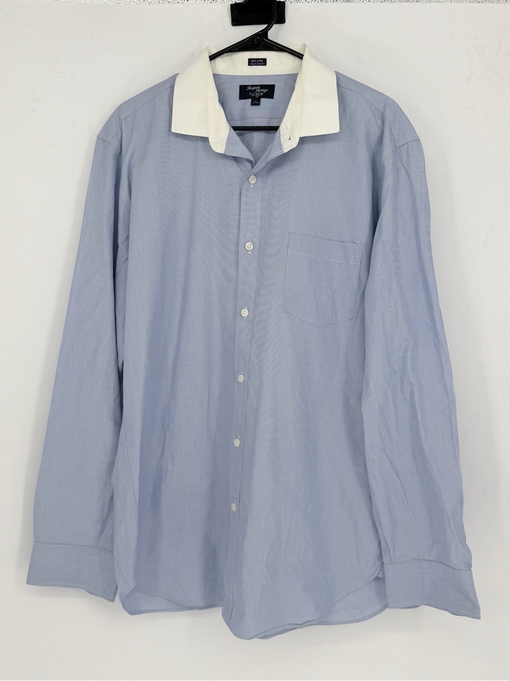 Thompson Shirtings by J.Crew Blue & White Collared Preppy Button up Shirt